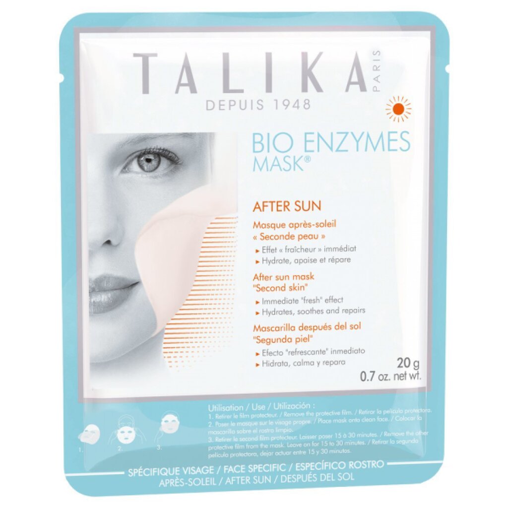 Päevitamisjärgne näomask Talika Bio Enzymes After-Sun 20 g hind ja info | Näomaskid, silmamaskid | kaup24.ee
