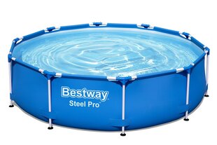 Каркасный бассейн Bestway Steel Pro 305x76 см, с фильтром цена и информация | Бассейны | kaup24.ee