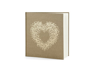 Книга для пожеланий гостей Heart, 22 листа, коричневая цена и информация | Праздничные декорации | kaup24.ee