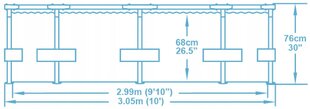 Raambassein Bestway 305 x 305 cm цена и информация | Бассейны | kaup24.ee