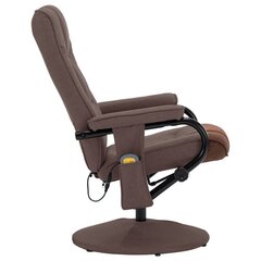 Откидывающееся массажное кресло с подставкой для ног, коричневое цена и информация | Кресла в гостиную | kaup24.ee