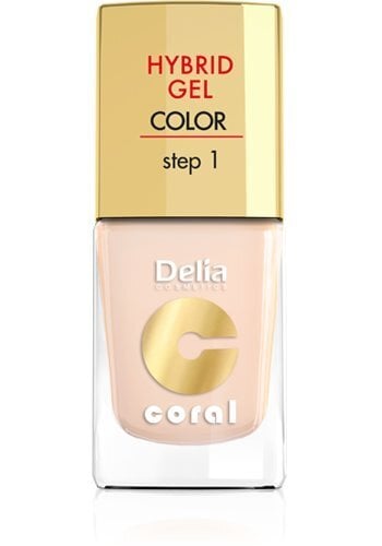 Geeljas küünelakk Delia Cosmetics Coral Hybrid Step1 11 ml, 20 Ivory цена и информация | Küünelakid, küünetugevdajad | kaup24.ee