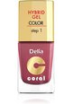 Geeljas küünelakk Delia Cosmetics Coral Hybrid Step1 11 ml, 18 Marsala