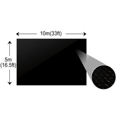 Ujuv kandiline basseinikate 10 x 5 m must hind ja info | Basseinitehnika | kaup24.ee