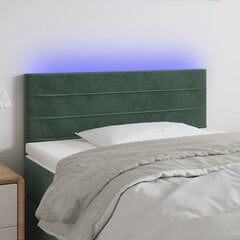 LED-voodipeats, tumeroheline, 80x5x78/88 cm, samet цена и информация | Кровати | kaup24.ee