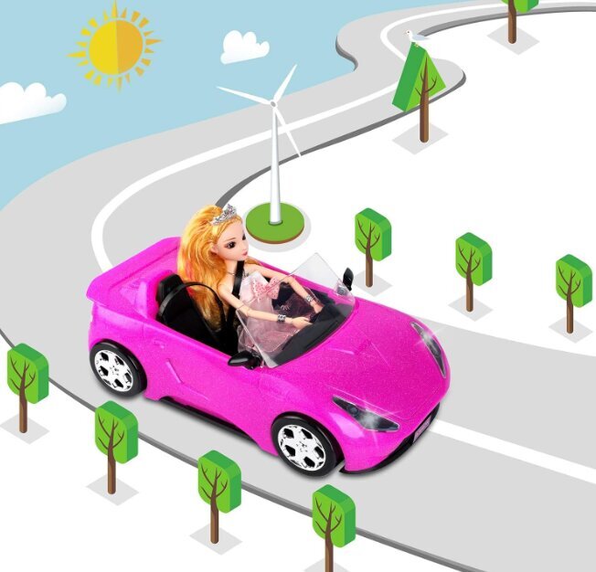 Auto nukule Barbie, roosa цена и информация | Tüdrukute mänguasjad | kaup24.ee