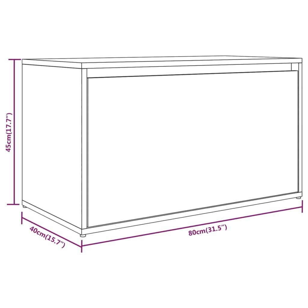 esikupink 80 x 40 x 45 cm, suitsutatud tamm, tehispuit цена и информация | Jalatsikapid, jalatsiriiulid | kaup24.ee