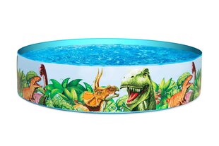 Бассейн для детей Bestway Dinosaur Fill 'N Fun, 183x38 cm, 946 л, белый / разноцветный цена и информация | Бассейны | kaup24.ee