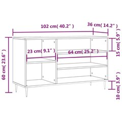 jalatsikapp, must, 102 x 36 x 60 cm, tehispuit hind ja info | Jalatsikapid, jalatsiriiulid | kaup24.ee