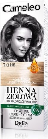 Juuksevärv Delia Cosmetics Cameleo Henna Herbal 75 g, 7.0 Blond цена и информация | Juuksevärvid | kaup24.ee
