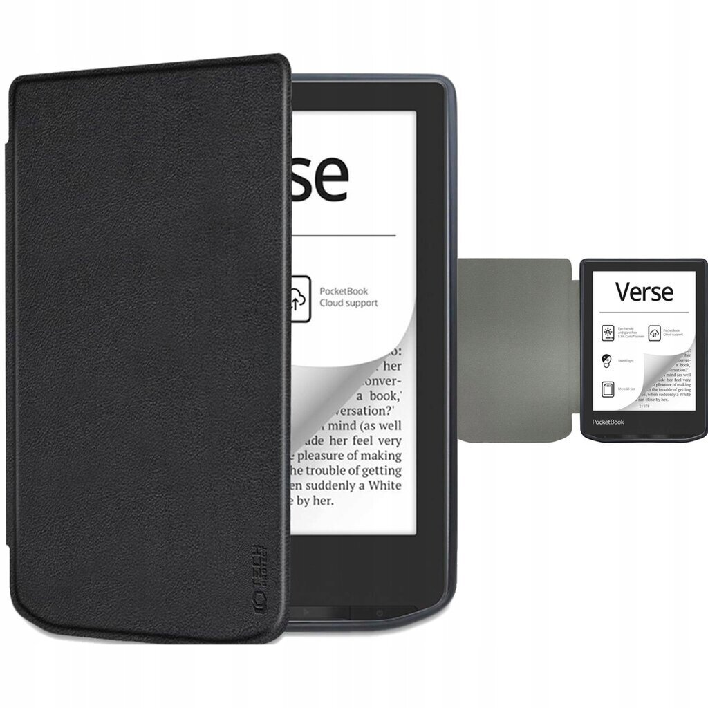 Kohver Tech Protect Smartcase PocketBook Verse'ile must цена и информация | Tahvelarvuti kaaned ja kotid | kaup24.ee