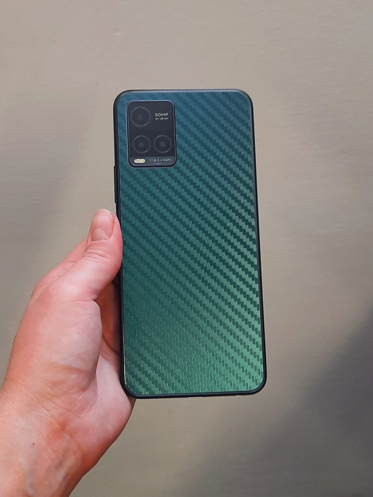 apgo kleebiskile fooliumvinüül BACK jaoks ühildub seadmega Lenovo Z6 Pro, Wrap, kriimustuskindel, lihtne paigaldada – Carbon Chameleon CAKA1 цена и информация | Ekraani kaitsekiled | kaup24.ee