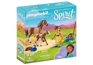 70122 PLAYMOBIL® DreamWorks Spirit, Пру и лошадь с новорожденным цена и информация | Конструкторы и кубики | kaup24.ee