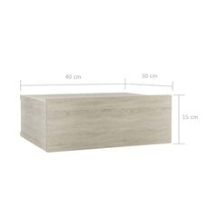 seinale kinnitatav öökapp Sonoma tamm 40x30x15 cm puitlaastplaat цена и информация | Прикроватные тумбочки | kaup24.ee