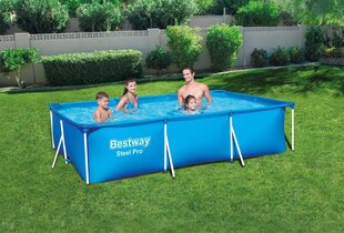 Каркасный бассейн с фильтром для воды Bestway Steel Pro, 300x201x66 см, синий цена и информация | Бассейны | kaup24.ee