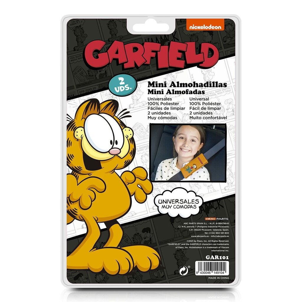 Turvavöö pehmenduspadjad GAR101 Oranž Garfield hind ja info | Lisaseadmed | kaup24.ee