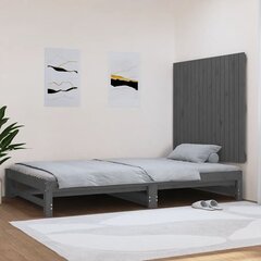 seinale kinnitatav voodipeats, hall, 108x3x90 cm, männipuit hind ja info | Voodid | kaup24.ee