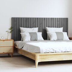 seinale kinnitatav voodipeats, hall, 159,5x3x60 cm, männipuit hind ja info | Voodid | kaup24.ee