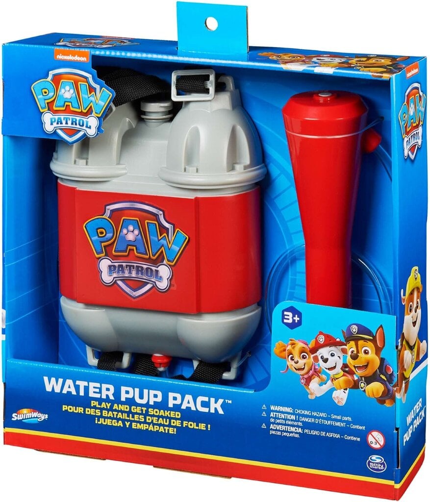 Reguleeritav veekott koos veepumba püstoliga Water Pup Pack Paw Patrol hind ja info | Mänguasjad (vesi, rand ja liiv) | kaup24.ee