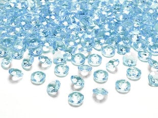 Lauakaunistuste kristallid Teemant, 12 mm, türkiis, 1 karp/30 pakk (1 pakk/100 tk) hind ja info | Peokaunistused | kaup24.ee