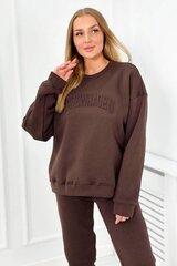 dunkelbeiges damen-толстовка-set mit oversize-толстовка цена и информация | Спортивная одежда для женщин | kaup24.ee