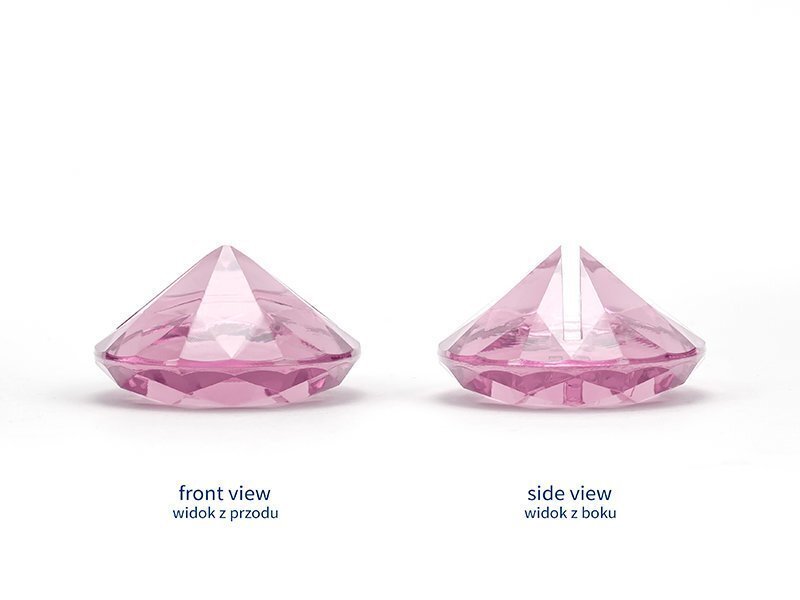 Lauakaardi hoidja Diamond, 40 mm, roosa (1 pk/10 tk) hind ja info | Peokaunistused | kaup24.ee