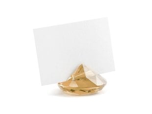 Lauakaardi hoidja Diamond, 40 mm, kuldne (1 pk/10 tk) цена и информация | Праздничные декорации | kaup24.ee