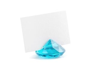 Настольный держатель карточек Diamond, 40 мм, цвет бирюзовый (1 пак/10 шт) цена и информация | Гудки для вечеринки Clown Face (4шт.) | kaup24.ee