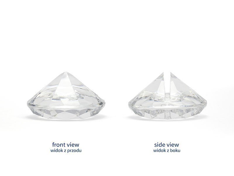 Lauakaardi hoidja Diamond, 40 mm, läbipaistev (1 pk/10 tk) цена и информация | Peokaunistused | kaup24.ee