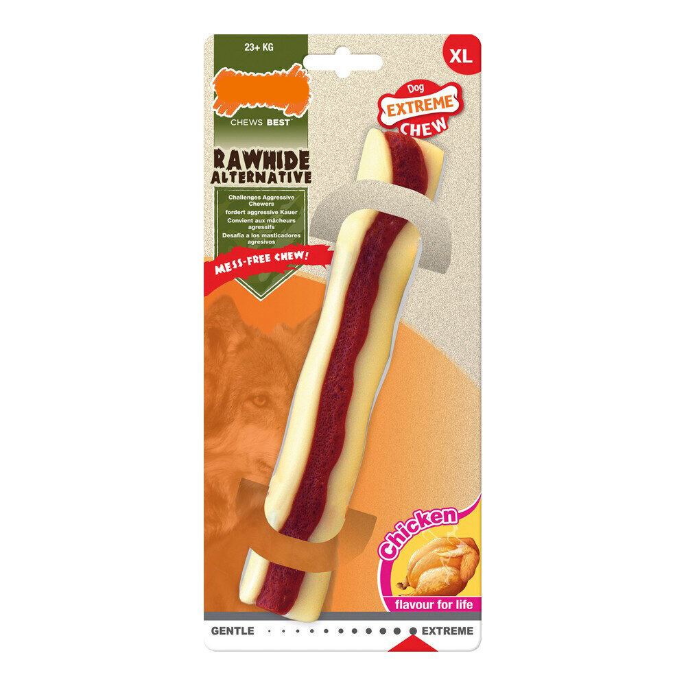 Koera närimismänguasi Nylabone Extreme Chew Roll Rawhide Suurus XL Kana Nailon цена и информация | Mänguasjad koertele | kaup24.ee