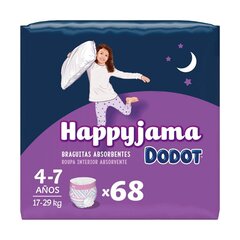 Одноразовые подгузники Dodot Dodot Happyjama Niña Трусики Размер 7 4-7 лет 17 штук цена и информация | Подгузники | kaup24.ee