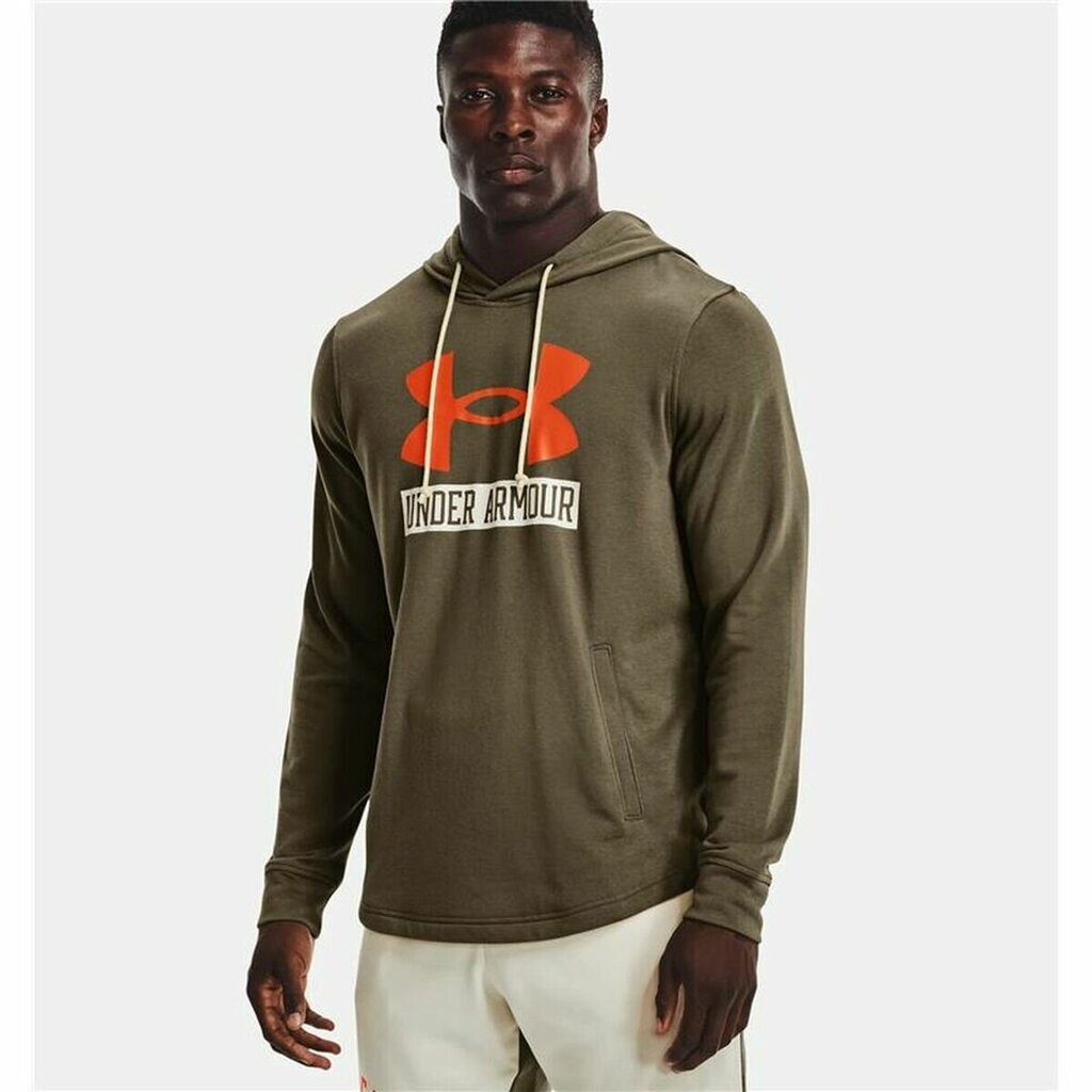 Dressipluus kapuutsiga, meeste Under Armour Hoodie Khakiroheline цена и информация | Meeste pusad | kaup24.ee