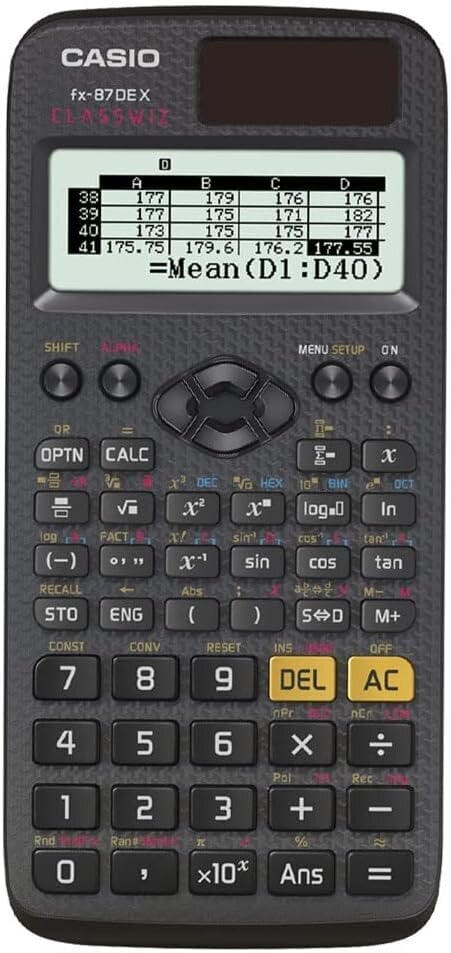 Casio ClassWiz FX-87DE x Tehniline teaduskooli arvuti (593 funktsiooni, QR-koodi funktsioon, LC-kuva) must цена и информация | Kirjatarbed | kaup24.ee