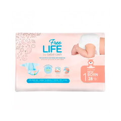 Freelife Baby Cash 1 vastsündinud mähe 2-4Kg 28U hind ja info | Mähkmed | kaup24.ee