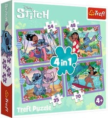 TREFL Puzzle Set 4in1 (35 48 54 70) Lilo&Stitch hind ja info | Liivakastid, liiv ja mänguasjad | kaup24.ee