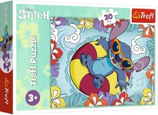 Trefl Disney Puzzle 30 elementi Lilo&Stitch puhkusel värviline pusle kõige väiksematele hind ja info | Liivakastid, liiv ja mänguasjad | kaup24.ee