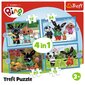 Trefl Puzzle 4in1 Merry Bing värviline pusle kõige noorematele 3+. hind ja info | Liivakastid, liiv ja mänguasjad | kaup24.ee