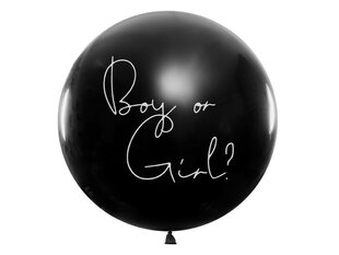 PartyDeco õhupall, 1 m / Boy or Girl? sininste konfettidega цена и информация | Шарики | kaup24.ee