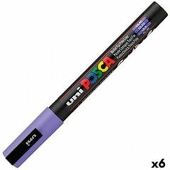 Marker POSCA PC-3M Lillla (6 Ühikut) hind ja info | Kirjutusvahendid | kaup24.ee