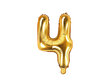 Fooliumist õhupall Number "4", 35 cm, kuldne, 50 tk. hind ja info | Õhupallid | kaup24.ee