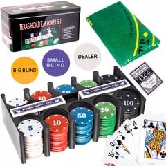 Texas Malatec Boxed Poker Set, 200 žetoone hind ja info | Hasartmängud, pokker | kaup24.ee