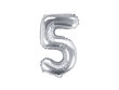 PartyDeco fooliumist õhupall, number 5, 35 cm hind ja info | Õhupallid | kaup24.ee