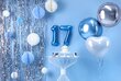 Fooliumist õhupall Number "7", 35 cm, sinine цена и информация | Õhupallid | kaup24.ee