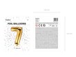 Fooliumist õhupall Number "7", 35 cm, kuldne hind ja info | Õhupallid | kaup24.ee