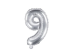 PartyDeco Фольгированный шар - № 9, 35 см цена и информация | Воздушные шары | kaup24.ee