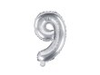 PartyDeco fooliumist õhupall, number 9, 35 cm цена и информация | Õhupallid | kaup24.ee