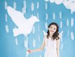 Fooliumist õhupallid Dove, valge, 77x66 cm hind ja info | Õhupallid | kaup24.ee