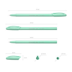 Pastapliiats Neo Pastel Stick 0.7, sinine (60tk plasttopsis) hind ja info | Kirjutusvahendid | kaup24.ee