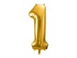 Fooliumist õhupall Number "1", 86 cm, kuldne hind ja info | Õhupallid | kaup24.ee