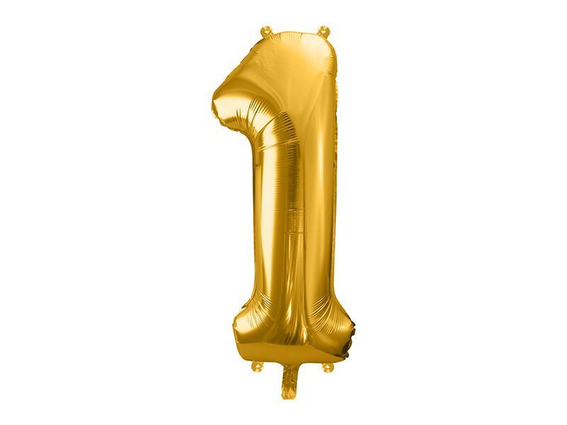 PartyDeco fooliumist õhupall, number 1, suur, 86 cm цена и информация | Õhupallid | kaup24.ee